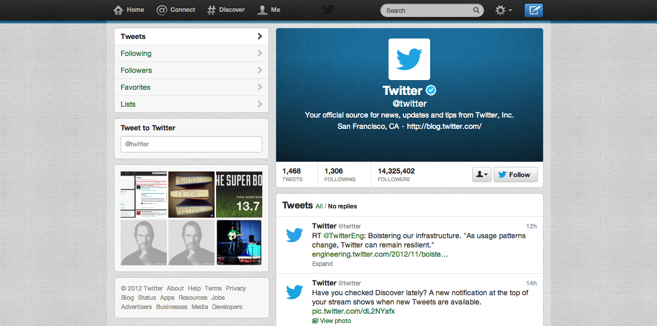Twitter - profil