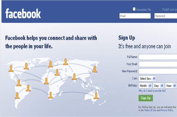 Facebook - Hlavná stránka